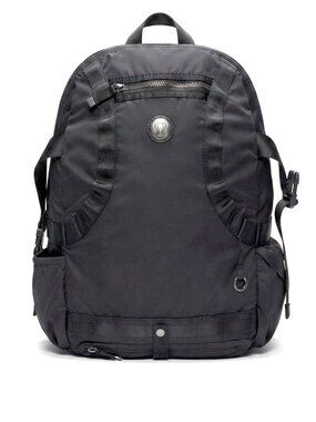 Vintage Lululemon Black Multi-Pocket Backpack Durable Gym Travel Commuter Bag